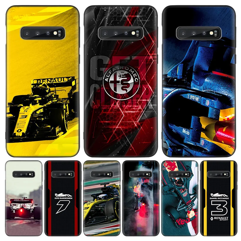 Черный чехол для телефона Formula 1 Samsung Galaxy S20 Ultra S10E Note 10 9 8 S9 S8 J4 J6 + Plus S7 S6