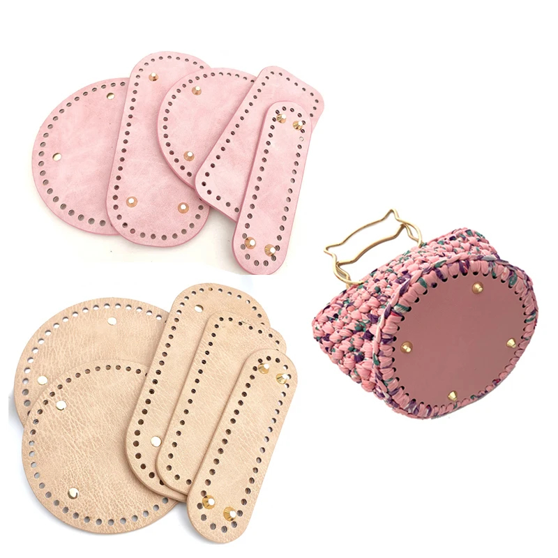 Bolsa tejida DIY, Base de cojín con agujeros, bolso de ganchillo, paquete de hombro, almohadilla de inserción