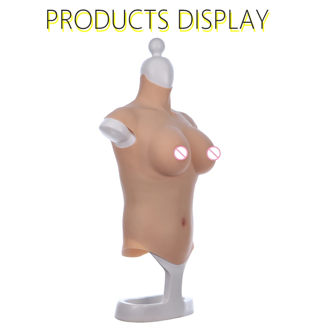 Half Body Fake Boobs High End 7th Silicone Breast forms Plate tits Meme for Crossdresser Transgender Drag Queen Transvestite (11)