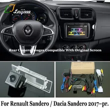 Cámara de marcha atrás y conector para aparcamiento de coche, pantalla OEM para Renault Sandero Stepway Dacia Sandero II 2017 2018 2019 2020