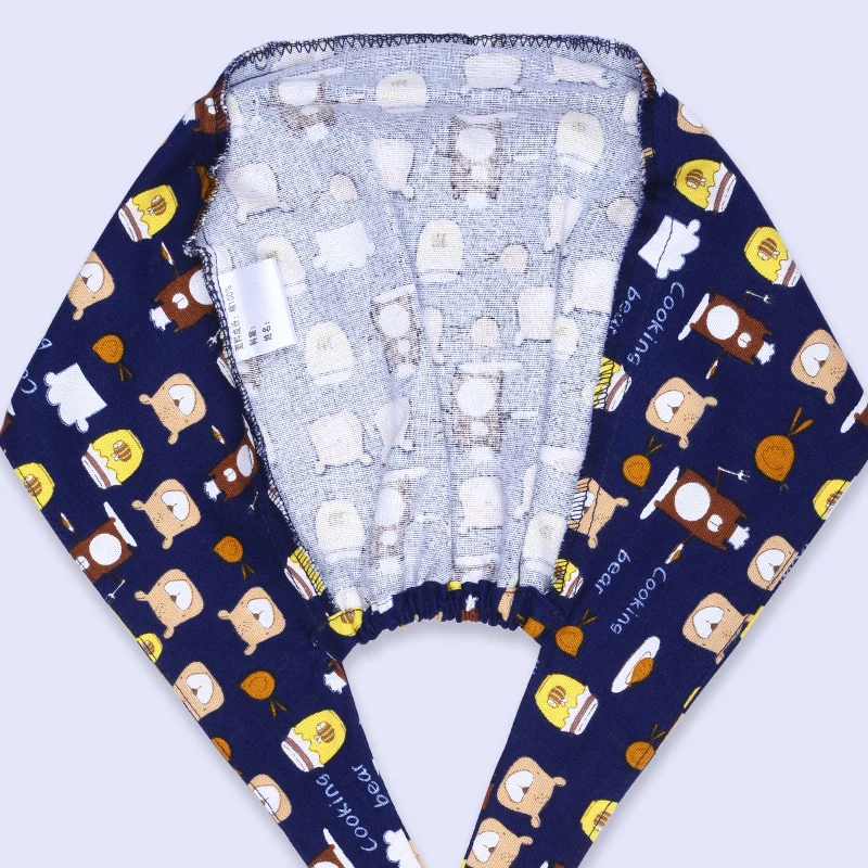 Bear Honey Pattern Veterinarian Medical Scrub Hats Surgical Caps for Women and Men Nurse Doctor Work Skull Caps Cotton Hat