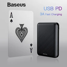 Baseus Mini 10000 мАч Внешний аккумулятор для iPhone usb type-C PD Быстрая зарядка внешний аккумулятор для iPhone 11 Pro Max внешний аккумулятор