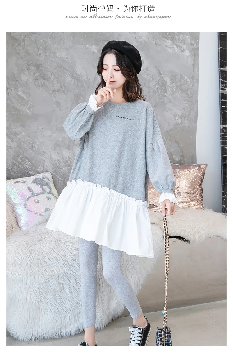 HAYBLST Брендовое женское платье Новинка Весна плюс размер 2XL элегантное Kawaii Vestidos свободное с длинным рукавом корейский Стиль Лоскутная Одежда