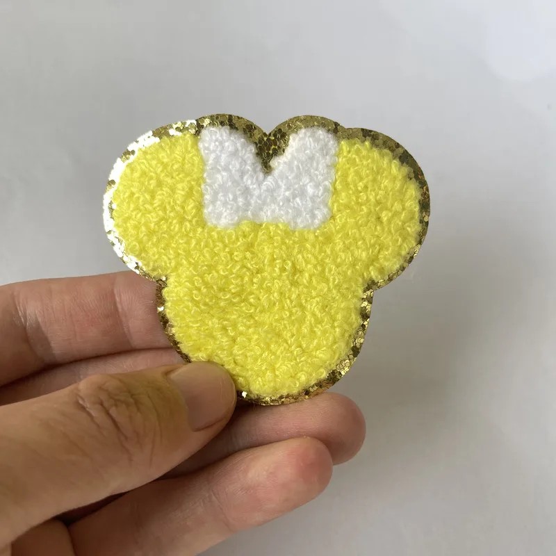 1Pc Sequin Chenille Embroidery Patches Rainbow/Lightning/Heart Patches Appliques Iron On Patches For Children Woman Clothes 