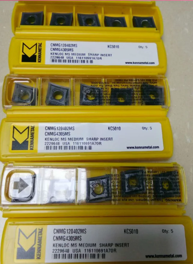 10 шт. KENNAMETAL твердосплавная вставка CNMG120402MS KC5010