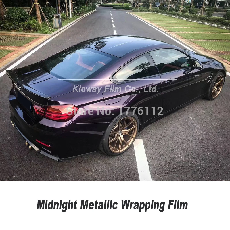 Newest color Midnight metallic Purple wrapping film Vinyl wrap Vehicle wrap Car Wrap bubble free Latest fashion