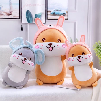 

New Style Hamster Plush Toy Stuffed Animal Hamster Doll Toy Plush Pillow Creative Children Toy Girls Ragdoll Gift