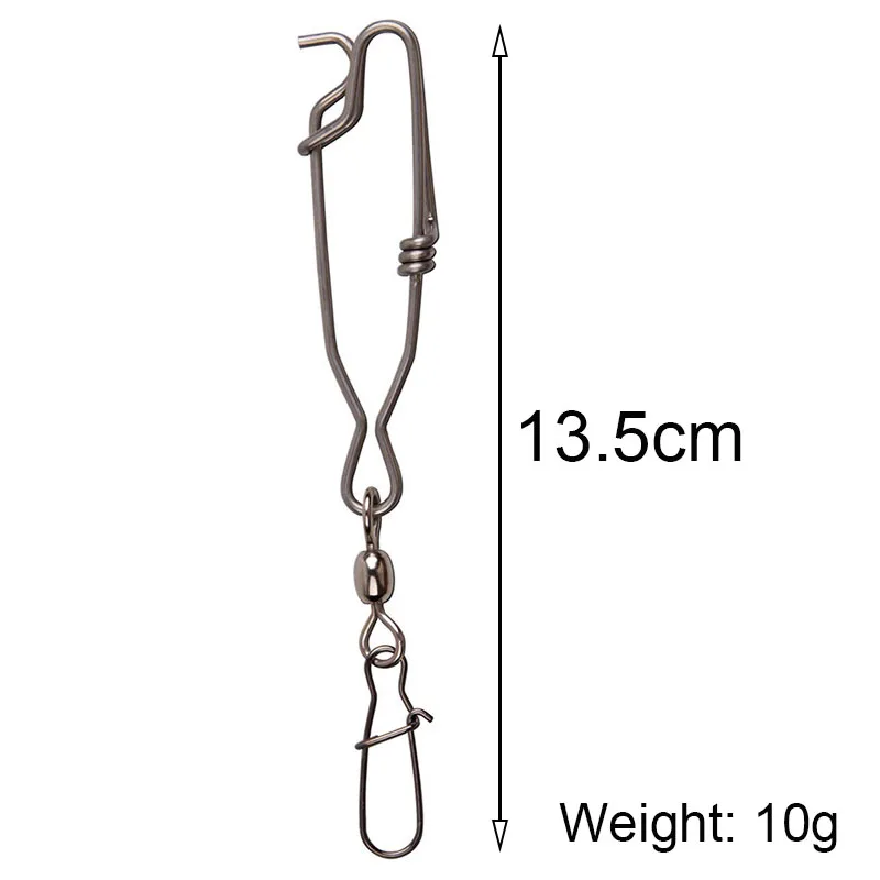 Clipes Pesca Longline - Aço Inoxidável 5 Unidades 60mm