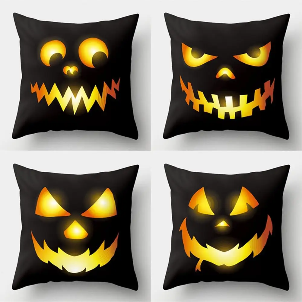 

Halloween Theme Bar Pumpkin Witch Funny Pillow Case Decorative Pillow Back Home Pillow Case Without Core