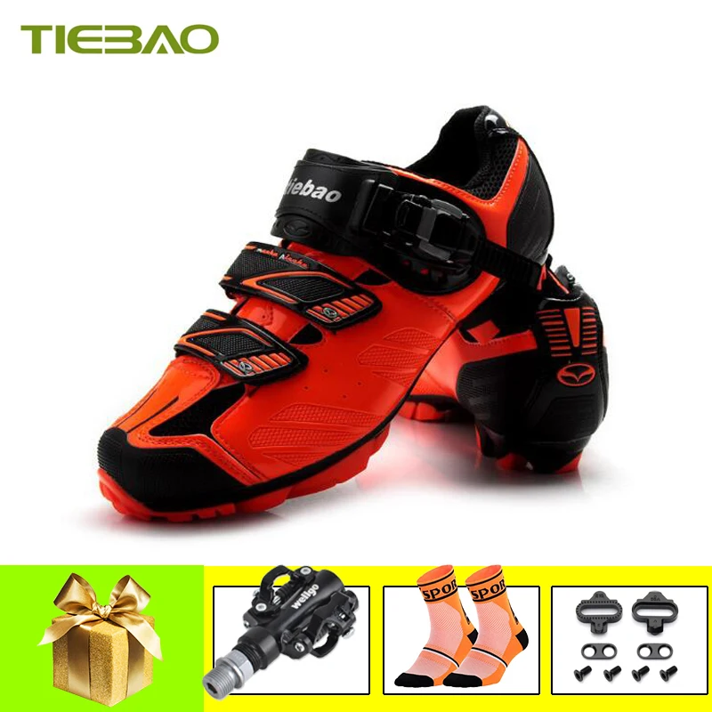 pedals for 1407 O Tiebao велосипедная обувь sapatilha ciclismo mtb Мужская и женская самоблокирующаяся велосипедная обувь pedales для езды на горном велосипеде MTB велосипедная обувь - Цвет: pedals for 1407 O