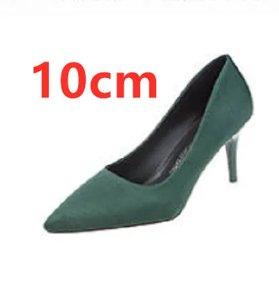 Cresfimix; женские милые удобные туфли из флока на высоком каблуке; женские модные милые офисные туфли на высоком каблуке; сезон весна-лето; Цвет Черный; b2912 - Цвет: a