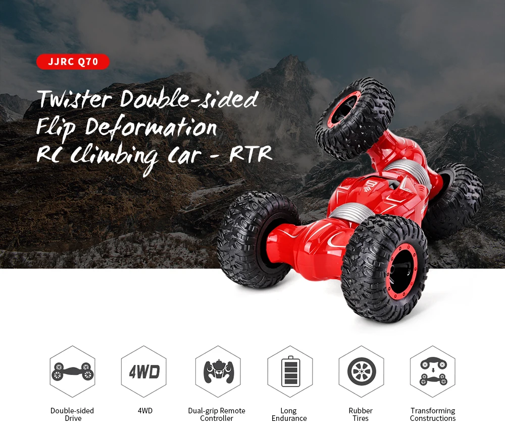 JJRC Q70 RC автомобиль на радиоуправлении 2,4 ГГц 4WD Twist-deserte автомобили Внедорожные багги игрушка высокая скорость скалолазание RC автомобиль дети детские игрушки