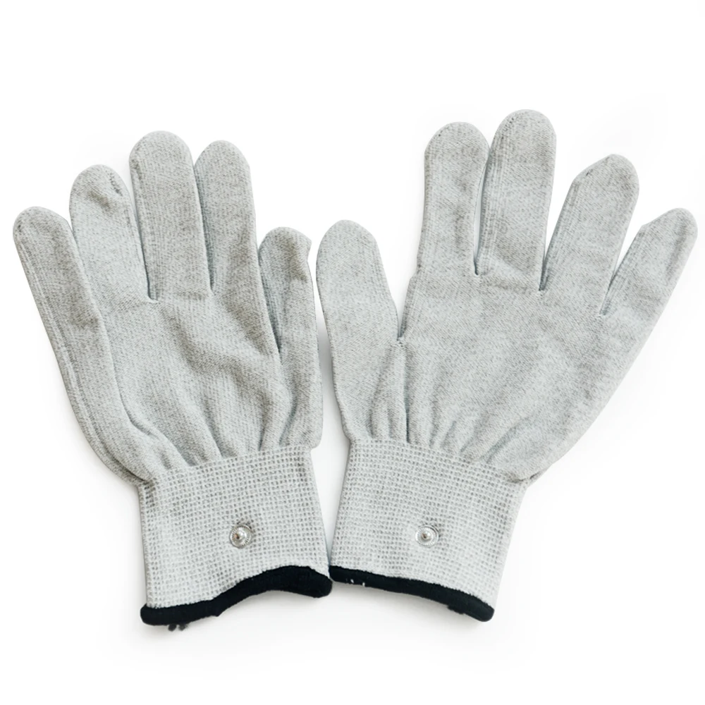 200 пар проводящих электродных массажных перчаток с короткими кабелями для машин TENS/EMS