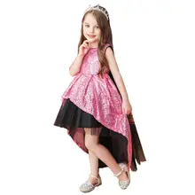 Детские платья для девочек; свадебное платье; детская вечерняя одежда; детское элегантное рождественское платье принцессы с цветочным рисунком