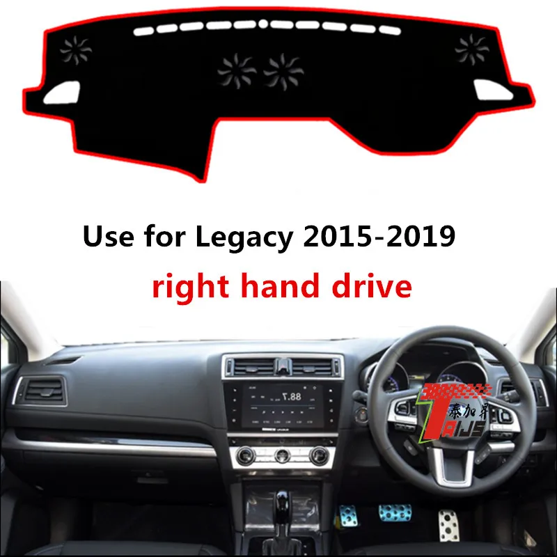 

TAIJS фабрика, 3 цвета, хорошее качество, полиэфирное волокно, крышка приборной панели автомобиля для Legacy 2015 2016 2017 2018 2019, правый руль