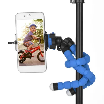 

Flexible Sponge Octopu Tripod Stand Holder with Smartphone Clip for iPhoneX/8 XiaoMi Go Pro Video Camera 360° Rotating Ball head