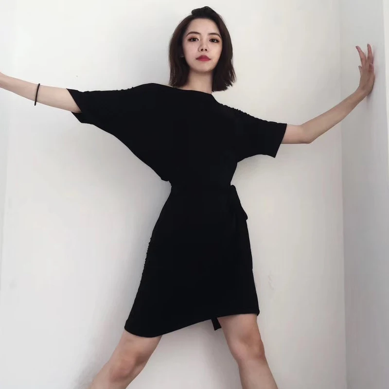 

2021 New Women Latin Dance Dress Black Latin Dance Salsa Dress Latin Competition Dance Dress Performance Dancing Clothes DQS5201