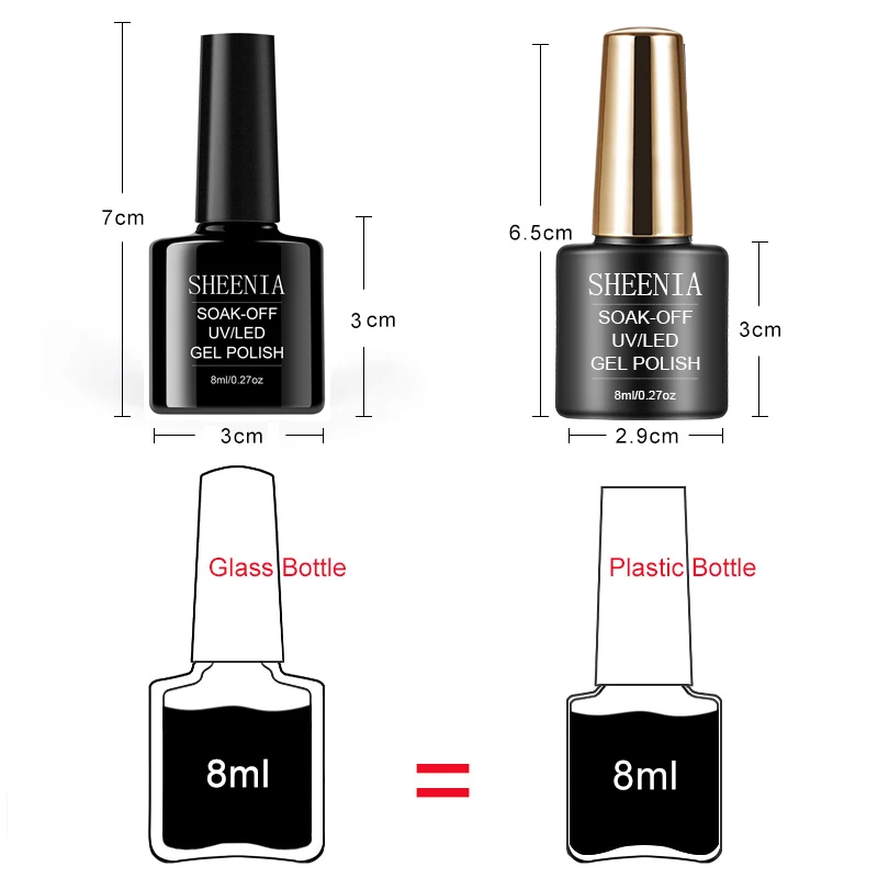 Sheenia 16ml rubber top coat and base coat UV LED base top gel soak off long lasting gel Lacquer 4