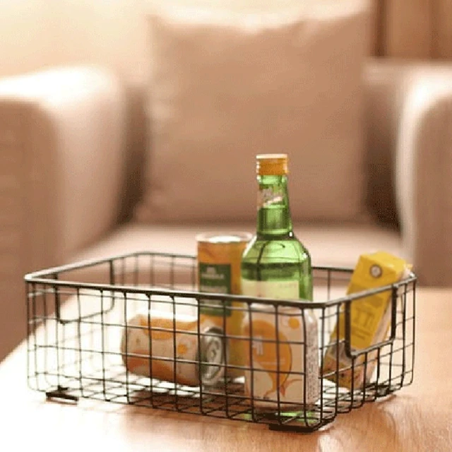 Kreatív Fém Huzal -Tároló Kosár Fogantyúk Kovácsoltvas Művészet Gyümölcs Zöldség Snackek Tartó Sundries Konténer Konyha - Image 2