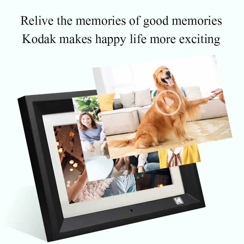 KODAK функцией Мути, 7-дюймовая фоторамка с разрешением Full HD ЖК-дисплей цифровая фоторамка с пультом дистанционного управления Управление будильник Слайд шоу MP3/4 плеер