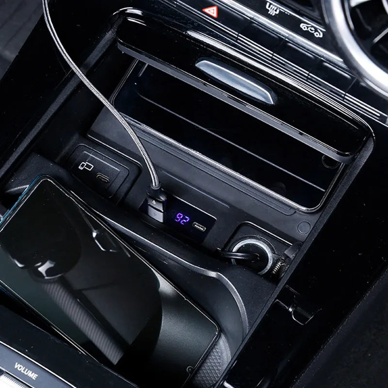Qi Araba Kablosuz Sarj Icin Mercedes Benz A Sinif Cla Gla 200 Glb Glc Hizli Telefon Sarj Plaka Ic Aksesuarlari 2020 2021 Interior Mouldings Aliexpress