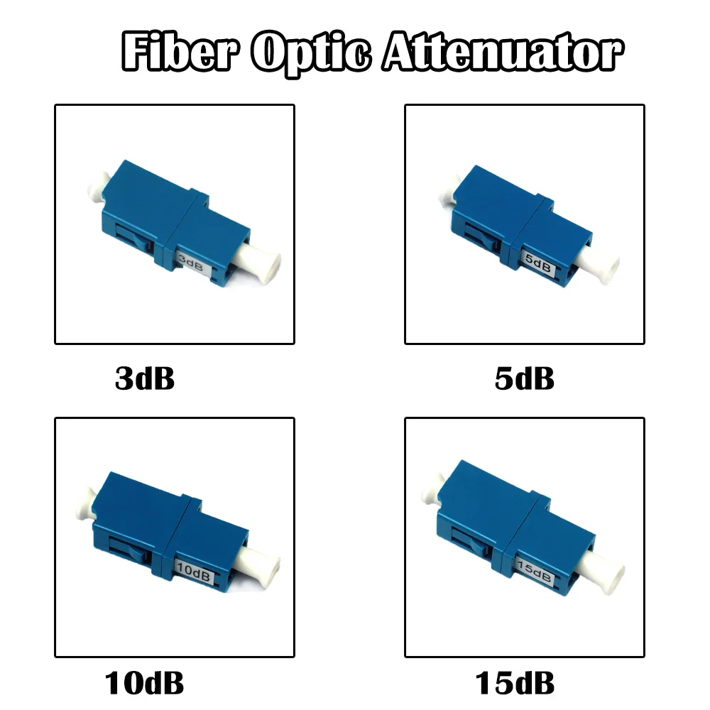 5 шт. LC фланец волокно оптический аттенюатор 3dB 5dB 10dB 15dB SM одномодовый Simplex UPC FTTH
