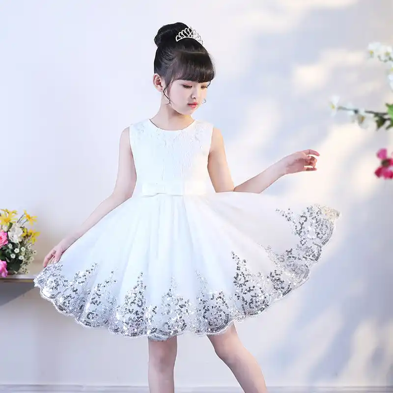 3t white flower girl dress