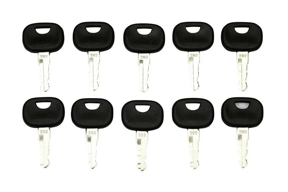 10pc Ignition Keys for Volvo Wheel Loaders & For JOHN DEERE Equipment #RE183935 202