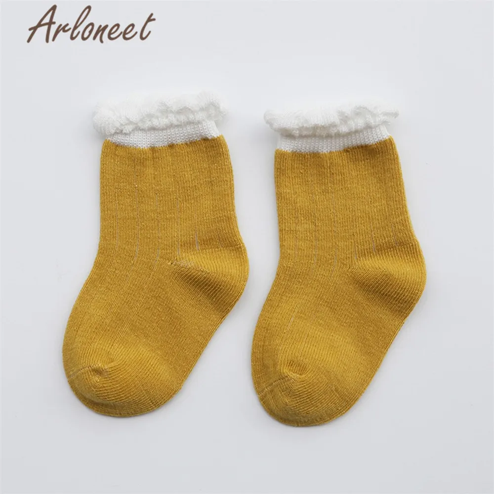 ARLONEET/Носки для новорожденных Нескользящие хлопковые носки для девочек, свободные носки для девочек г., осенне-зимние носки для девочек кроссовки
