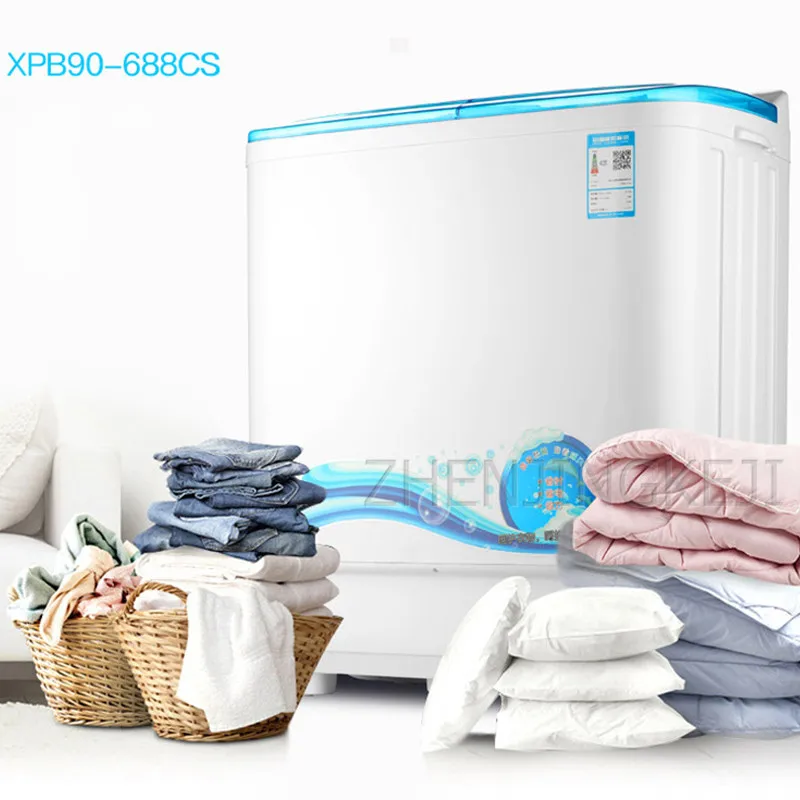 

9.0KG Washing Machine Double Barrel Double Cylinder Semiautomatic High Capacity Clothes Washing Tools Home Cleaning Appliances