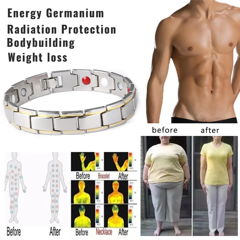 Модный магнитный браслет для похудения для мужчин и женщин, энергетическая терапия, бодибилдинг, потеря веса, артрит, ювелирные изделия для похудения рук