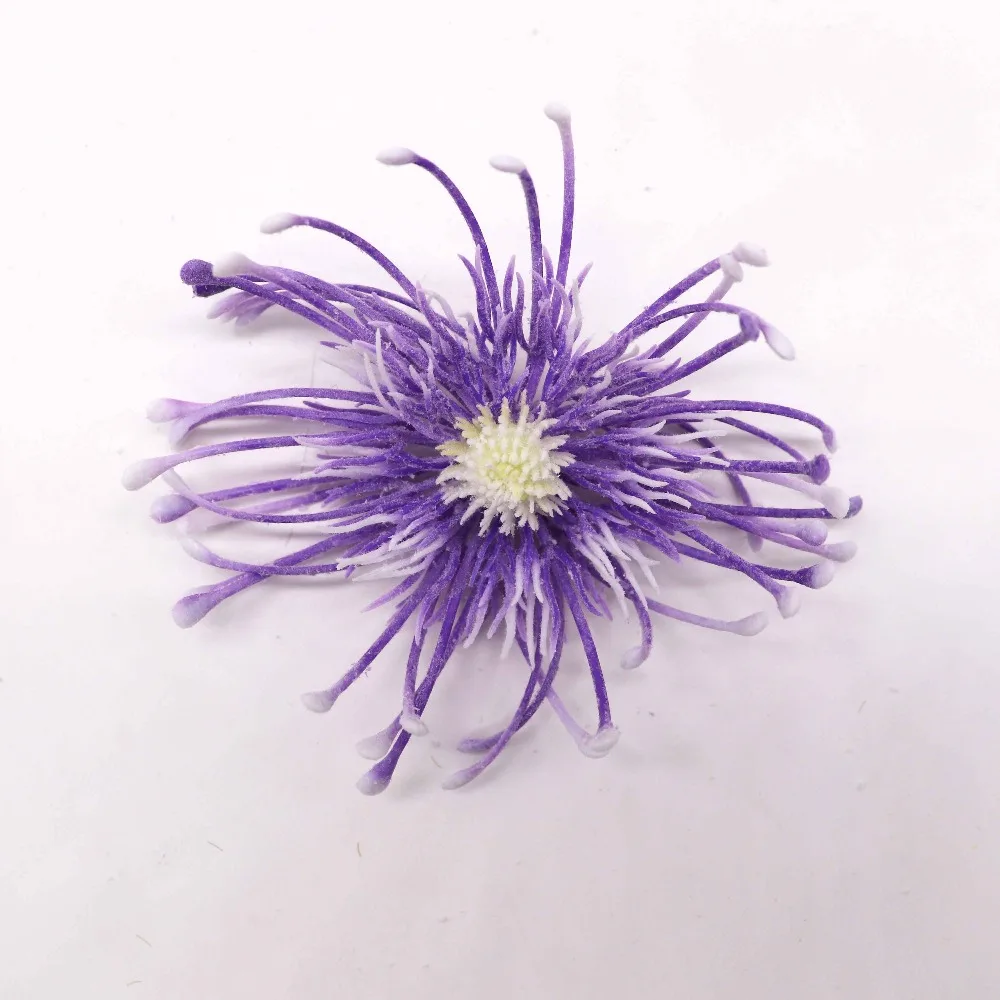 3 Флокированные Leucospermum искусственные цветы для свадебного украшения Флорес Искусственные пластиковые искусственный цветок растение Флер искусственные - Цвет: 3
