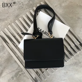 

[BXX] Solid Color PU Leather Shoulder Bags For Women 2020 Spring Fashion High Capacity Handbags and Purses Lady Travel Bag HL214