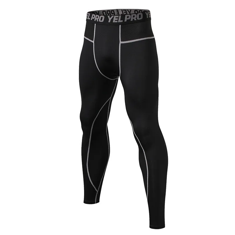 black gray line Фитнес-Леггинсы мужские спортивные штаны цветная линия дышащая одежда мужские брюки для бодибилдинга джоггеры Брюки тренировочные брюки - Цвет: black gray line