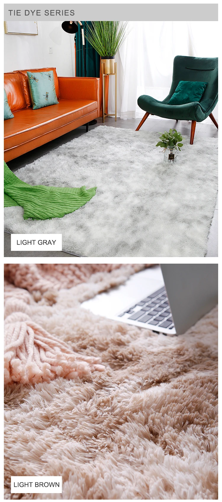 Modern Nordic Bedside Bubble Kiss Fluffy Carpet