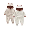 Unisex Winter Newborn Baby Boys Rompers Thicken Warm Hooded Jumpsuit Christmas Onesie Clothes ► Photo 1/6