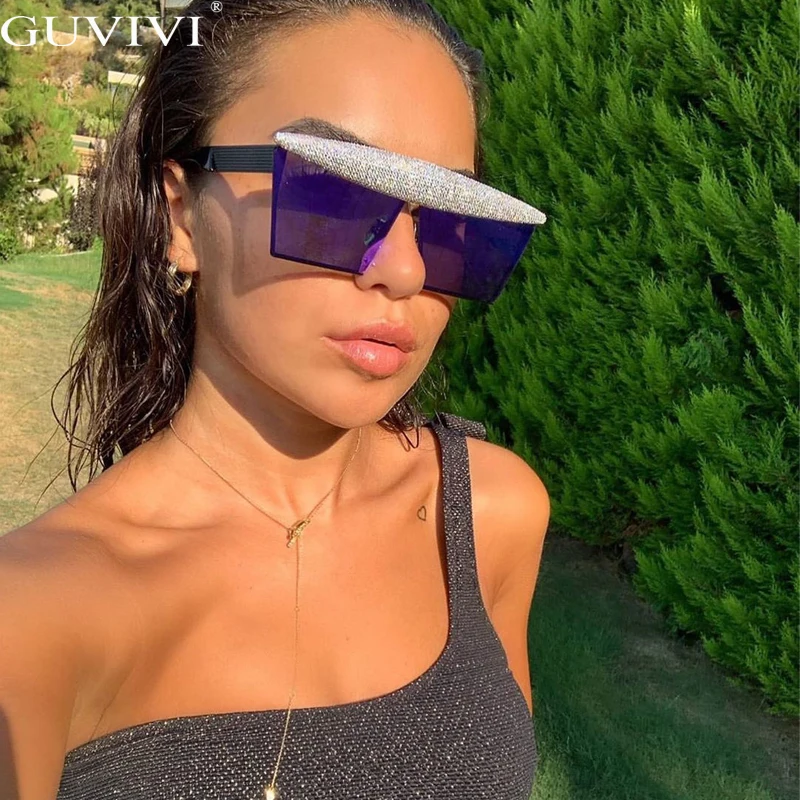 chanel rimless sunglasses on face