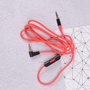 

1Pc 3.5mm Audio Replacement Cable Inline Remote Microphone Headset For QC3 Headphones For Aux/cord Beats Solo/studio/earphones