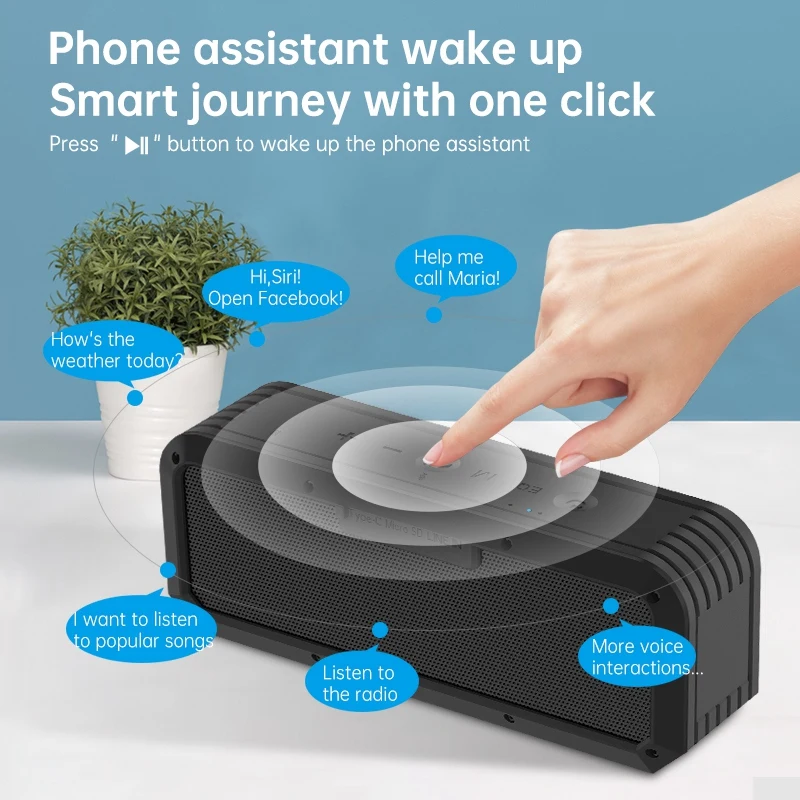 Portable Bluetooth Wireless Speaker 40W Super Bass
