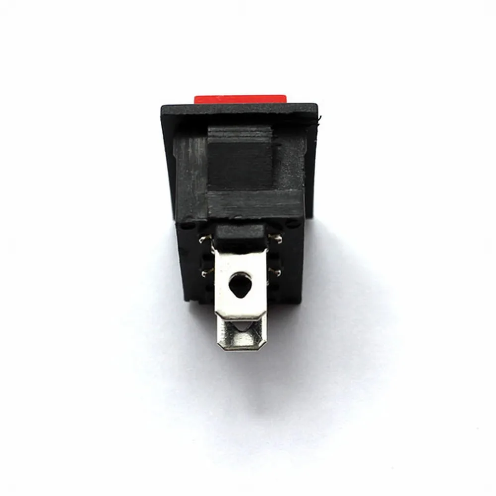 Мини переключатель 2 контактный ВКЛ ВЫКЛ 6A 250V 10A 125V черный и красный оснастки в
