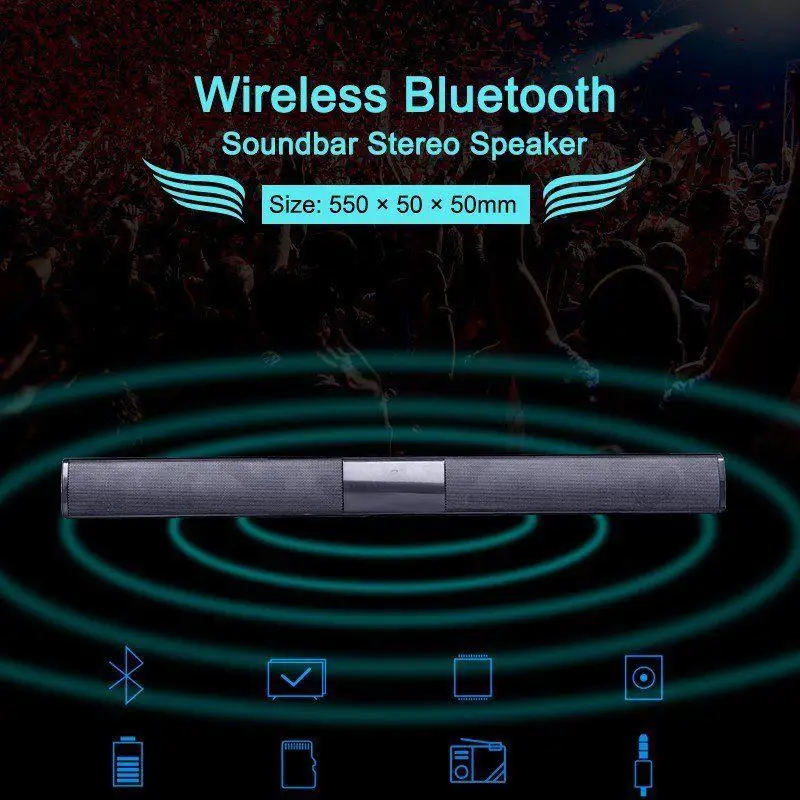 BEESCLOVER беспроводной Bluetooth Саундбар 3D стерео объемные колонки домашний кинотеатр тв звуковая панель звуковая система сабвуфер