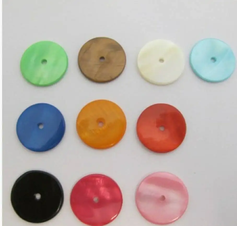 

300pcs mix 3 color Pearl 20mm Natural SHELL Flat Coin Drop Pendant Flat Round Shell Coin Disc Charm Pendant