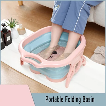 

Foldable Foot Bath Barrel Plastic Foot Basin Household Foot Tub Portable Over Calf Massage Foot Washing Barrel