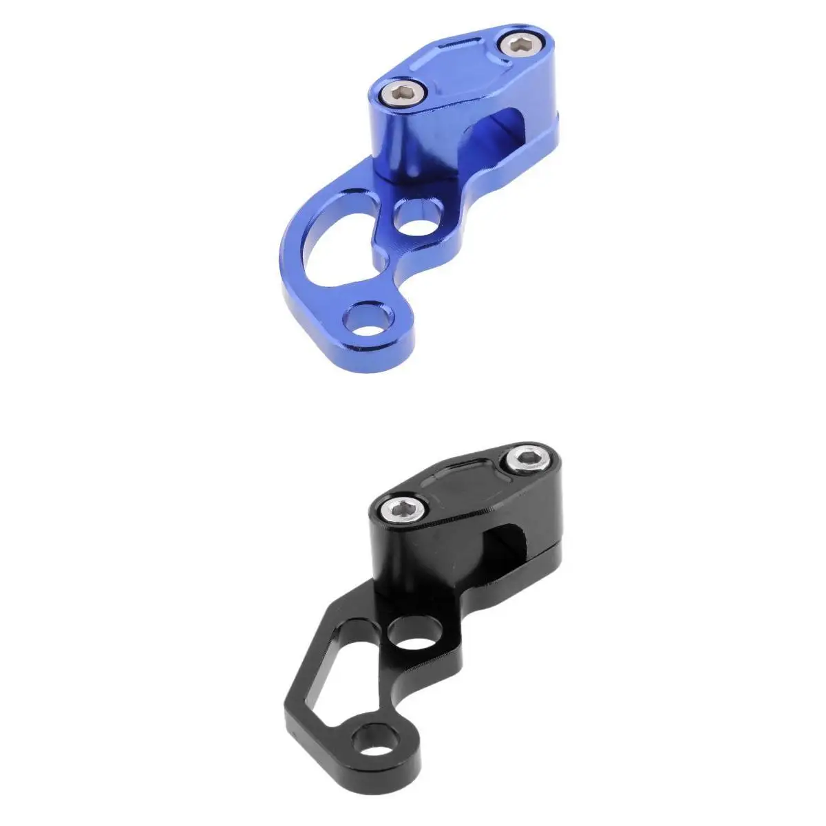 CNC Aluminum Clutch Cable Holder Clamp with Mounting Screw for Honda CB650F 2017-2018, Blue+Black