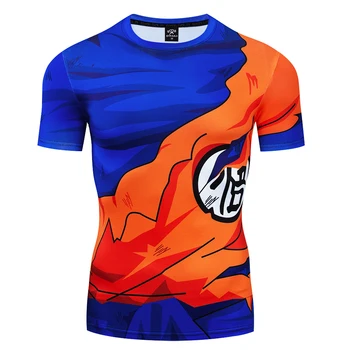 

Dragon Ball t-shirt Marvel super hero mens summer sports fitted cut Cosplay Comprehensive training 3D T-Shirts anime Tops Homme