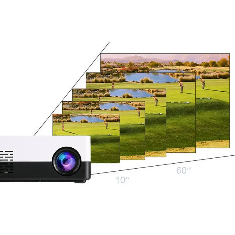 1080P HD проектор Bluetooth мини светодиодный проектор Ручной кинопроектор для видеоигр Умный домашний кинотеатр медиаплеер