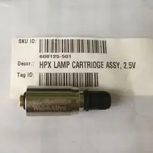 WelchAllyn 608125-501, только протирать, 06000 2,5 в галогенная лампа картридж в сборке, волоконно-оптический Ларингоскоп, Welch Allyn HPX060