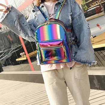 

2020 Laser School Backpack For Girl Cool Design Small Women Backpack Ladies Shoulder Bag Female Rucksack Bagpack Mochila