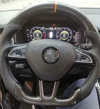 

Real Car Carbon Fiber Steering Wheel For SKODA Yeti Kodiaq Rapid Fabia Superb Octavia