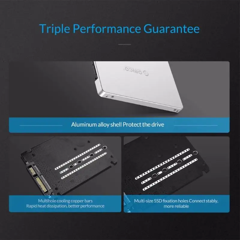 ORICO M2TS алюминиевый сплав M.2 SSD корпус NGFF в SATA конвертер M.2 SSD чехол для твердотельного накопителя корпус адаптер для рабочего стола